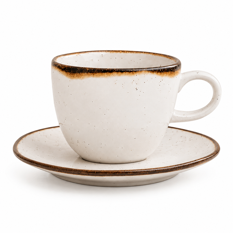 Xícara de Porcelana com Pires Oxford – Transforme seu Café em um Momento Especial