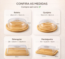 Conjunto em Bambu com tampa Acrílica d'Ellégance