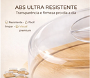 Conjunto em Bambu com tampa Acrílica d'Ellégance