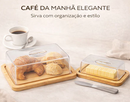 Conjunto em Bambu com tampa Acrílica d'Ellégance
