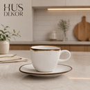 Xícara de Porcelana com Pires Oxford – Transforme seu Café em um Momento Especial