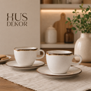 Xícara de Porcelana com Pires Oxford – Transforme seu Café em um Momento Especial
