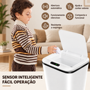 Lixeira Automática Recarregável 16L - Sua Casa Mais Higiênica e Elegante