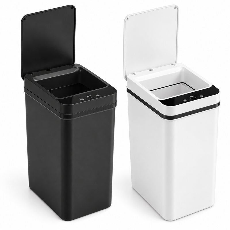 Lixeira Slim 13L a Pilha – Abertura Automática sem Toque