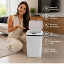 Lixeira Automática Recarregável 16L - Sua Casa Mais Higiênica e Elegante