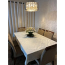 Toalha de Mesa Luxo 6 Lugares 2,10x1,40m – Transforme sua Mesa com Sofisticação