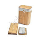 Cesto Multiuso de Bambu 60L – Roupa, Brinquedos e Mais