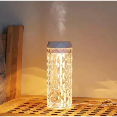 Umidificador Inteligente e Luminária de Cristal - Aromatizador de Ar Led