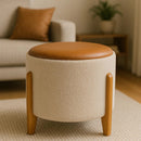 Puff Banqueta - Detalhes em Couro