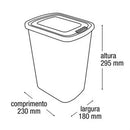 Cesto de Lixo Metalizado 9L com Tampa Automática – Anti-Ferrugem