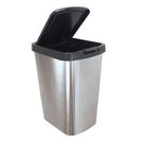 Cesto de Lixo Metalizado 9L com Tampa Automática – Anti-Ferrugem