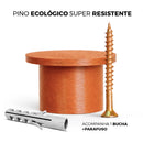 Espelho com Alça Redondo  50 cm -  Detalhes Rústicos