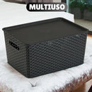 Cestos Práticos – Kit 6 Rattan com Tampa