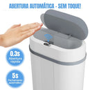 Lixeira Inteligente Sensor Automático 12l Banheiro e Cozinha