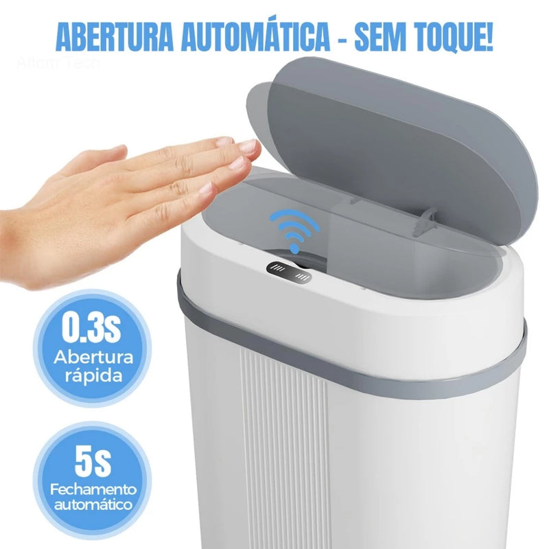 Lixeira Inteligente Sensor Automático 12l Banheiro e Cozinha