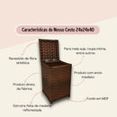 Cesto Organizador Multiuso em Fibra Sintética – Design Sofisticado para Banheiro e Quarto